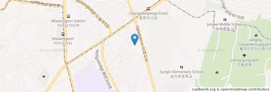 Mapa de ubicacion de 여의도순복음성북교회 en 대한민국, 서울, 성북구.