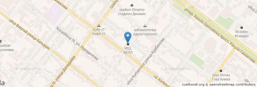 Mapa de ubicacion de Импладент en Rusia, Северо-Кавказский Федеральный Округ, Дагестан, Городской Округ Махачкала.