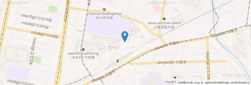 Mapa de ubicacion de 다사랑약국 en کره جنوبی, چونگچئونگنام-دو, 천안시, 동남구, 봉명동.