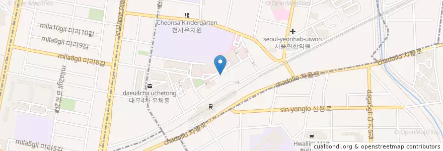 Mapa de ubicacion de 미래로약국 en کره جنوبی, چونگچئونگنام-دو, 천안시, 동남구, 봉명동.
