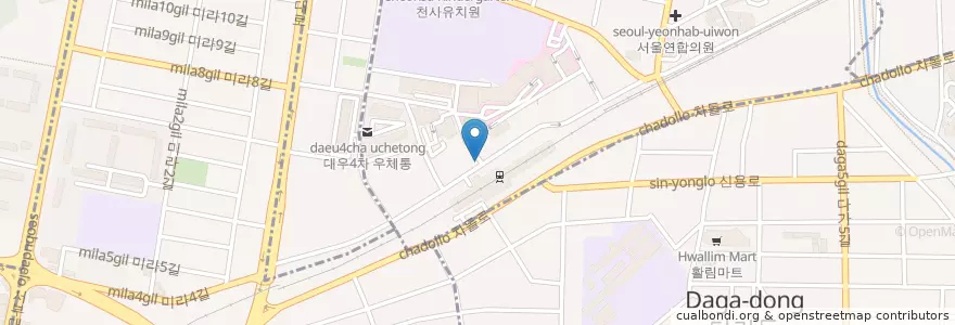 Mapa de ubicacion de 피자마루 en 大韓民国, 忠清南道, 天安市, 東南区.