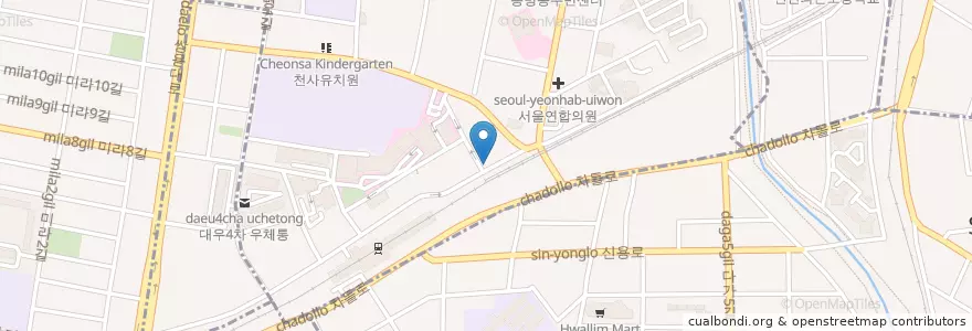 Mapa de ubicacion de 공주식당 en 대한민국, 충청남도, 천안시, 동남구, 봉명동.