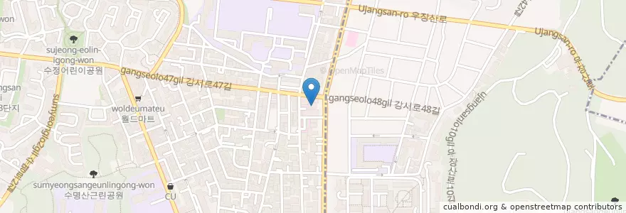Mapa de ubicacion de 우장산 새마을금고 en 韩国/南韓, 首尔, 江西区.