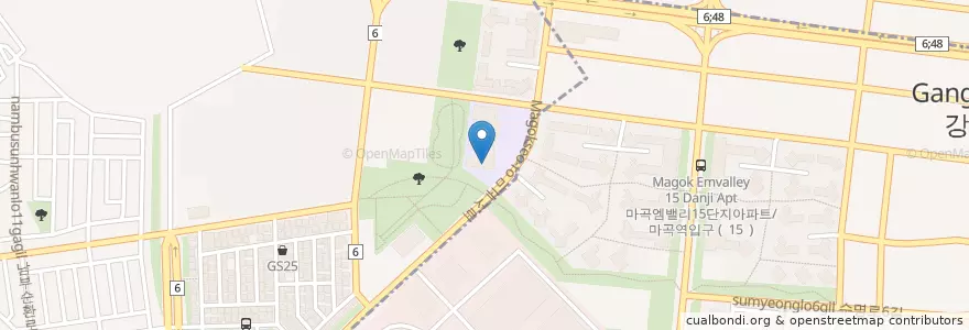 Mapa de ubicacion de 서울공진초등학교병설유치원 en Coreia Do Sul, Seul, 강서구, 공항동.