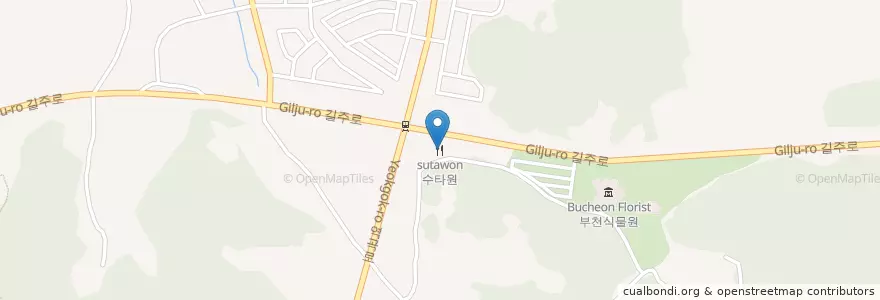 Mapa de ubicacion de 수타원 en 大韓民国, 京畿道, 富川市.