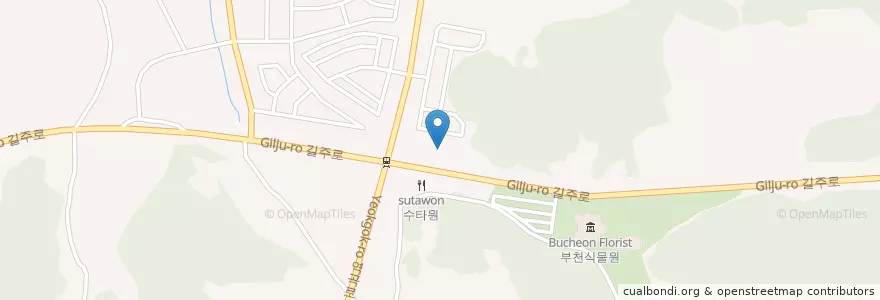 Mapa de ubicacion de 원주추어탕 en South Korea, Gyeonggi-Do, Bucheon-Si.