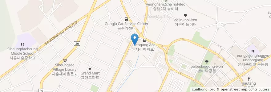 Mapa de ubicacion de 시흥 CGV en 대한민국, 경기도, 시흥시.