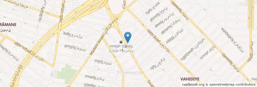 Mapa de ubicacion de دکتر رفاهی en إیران, طهران, مقاطعة طهران, طهران, بخش مرکزی شهرستان تهران.