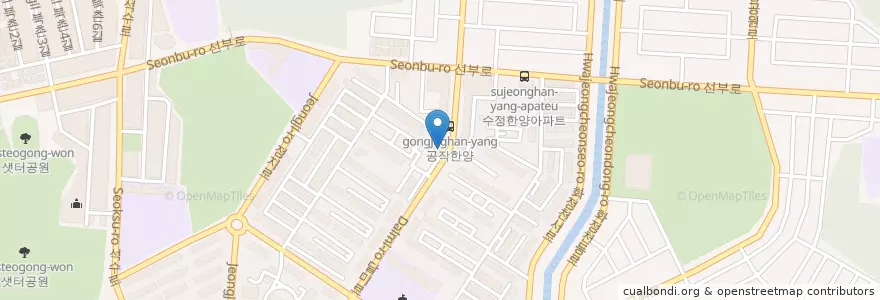 Mapa de ubicacion de 롯데리아 en Südkorea, Gyeonggi-Do, 안산시, 단원구.