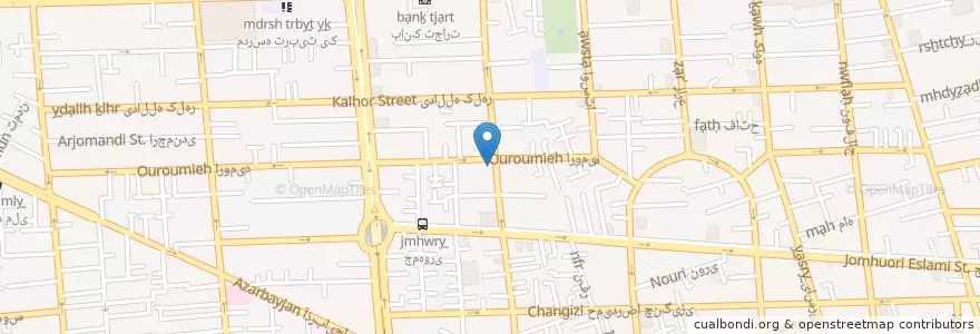 Mapa de ubicacion de اغذیه تک en Irão, Teerã, شهرستان تهران, Teerã, بخش مرکزی شهرستان تهران.