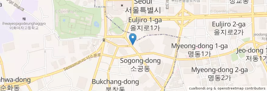 Mapa de ubicacion de 스타벅스 소공동점 en کره جنوبی, سئول, 소공동.