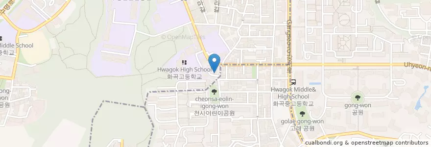 Mapa de ubicacion de 요거프레소 en 韩国/南韓, 首尔, 江西区, 발산1동.