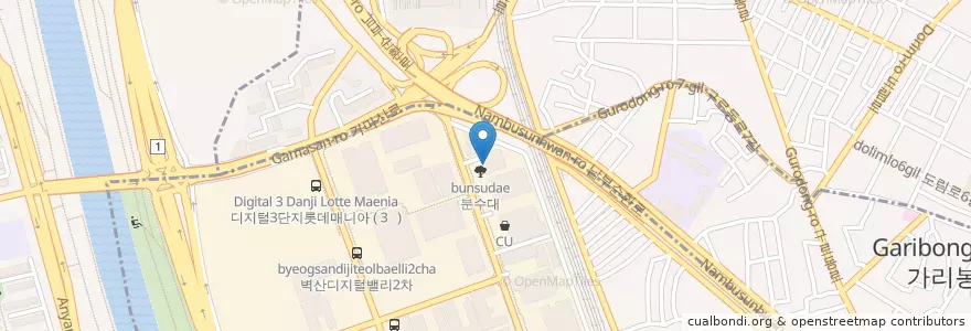 Mapa de ubicacion de 블랙엔트리 en Coreia Do Sul, Seul.