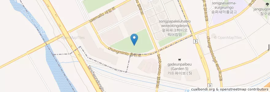 Mapa de ubicacion de 식수대 en Corea Del Sud, Seul, 송파구, 문정2동.