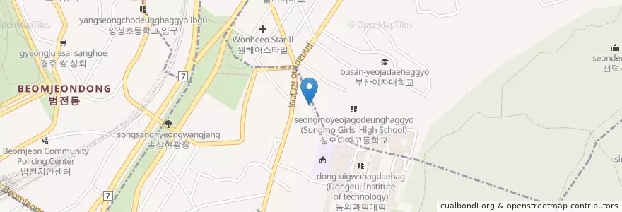 Mapa de ubicacion de 이모네 밥집 en South Korea, Busan, Busanjin-Gu.