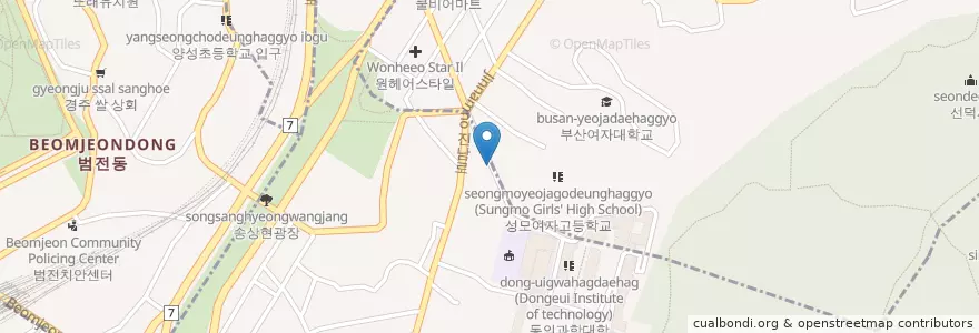 Mapa de ubicacion de 영남관 en Südkorea, Busan, Busanjin-Gu.