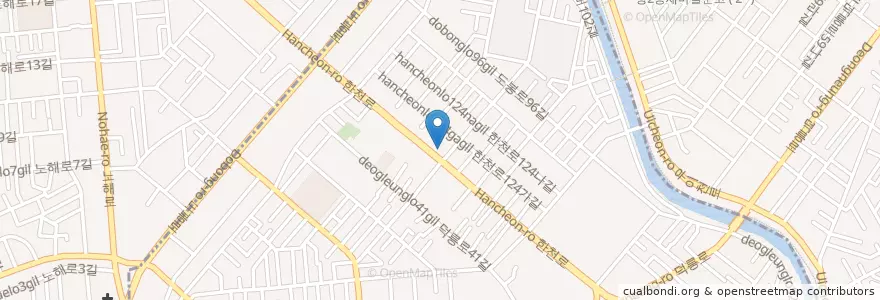 Mapa de ubicacion de 새한빛병원 en Korea Selatan, 서울, 강북구, 번1동.