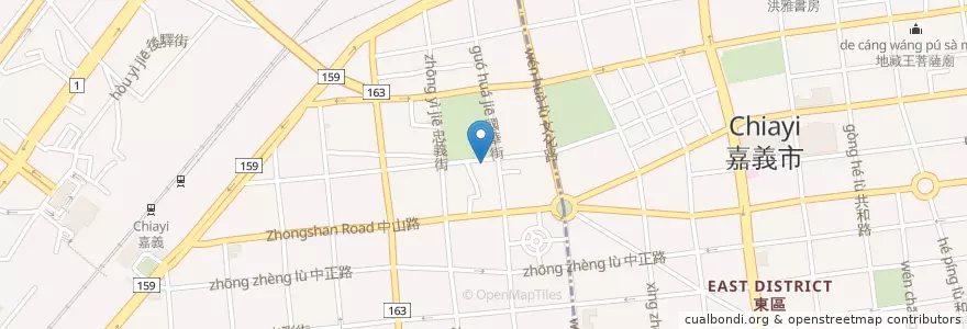 Mapa de ubicacion de 沱江小館 en 台湾, 台湾省, 嘉義市, 嘉義県.
