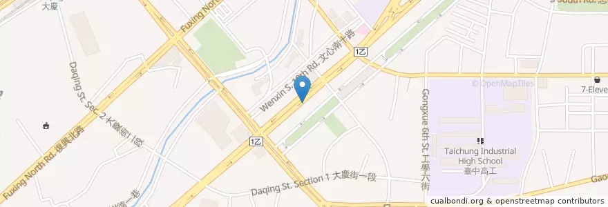 Mapa de ubicacion de 聯邦銀行 en 台湾, 台中市, 南区.