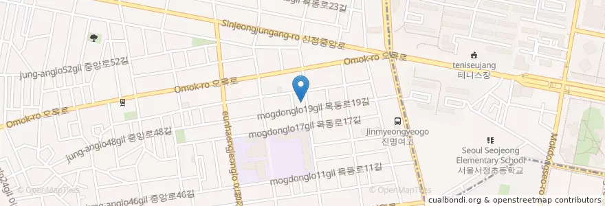 Mapa de ubicacion de 영신교회 en Республика Корея, Сеул, 양천구, 신정4동.