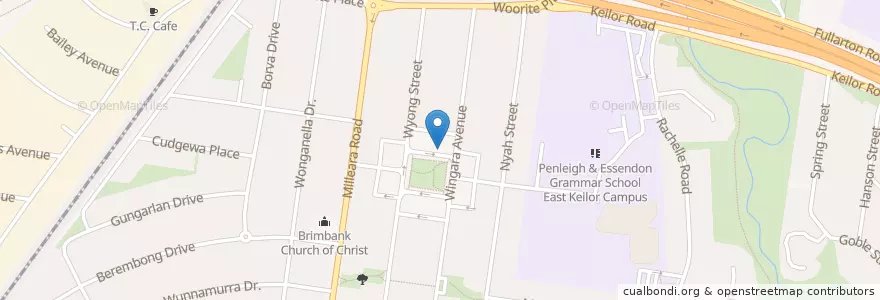 Mapa de ubicacion de East Pantry en Australia, Victoria, City Of Moonee Valley.