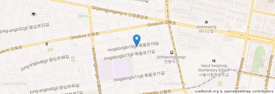 Mapa de ubicacion de 노래하는 피아노(음악교습소) en Corée Du Sud, Séoul, 양천구, 신정4동.