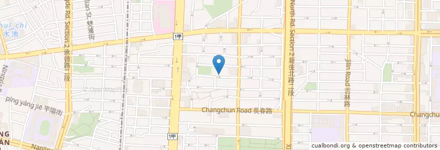 Mapa de ubicacion de 世界豆漿大王 en Taiwan, Nuova Taipei, Taipei, Distretto Di Zhongshan.