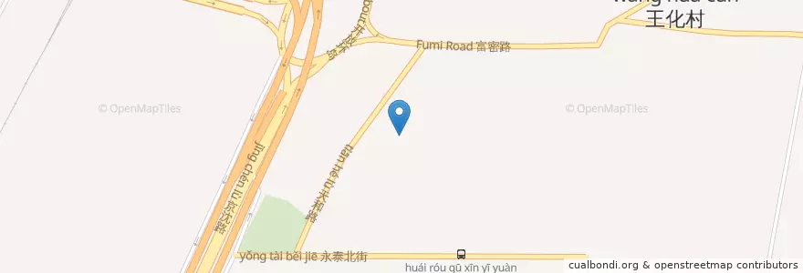 Mapa de ubicacion de 怀柔公共自行车怀柔新医院西门站 en الصين, بكين, خبي, 怀柔区 / Huairou.