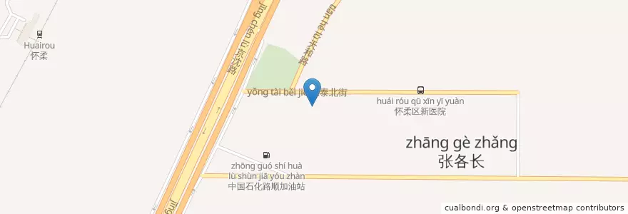 Mapa de ubicacion de 阿泰包子 en 中国, 北京市, 河北省, 怀柔区 / Huairou.