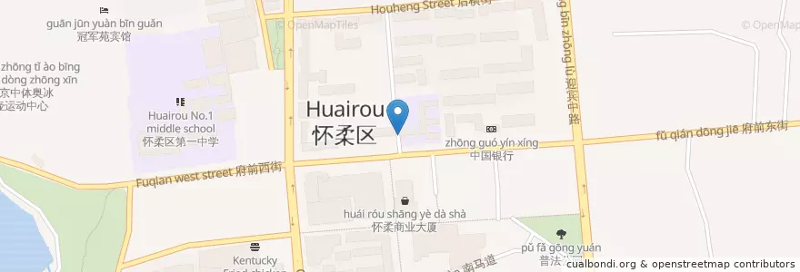 Mapa de ubicacion de 公共厕所 en Chine, Pékin, Hebei, 怀柔区 / Huairou.