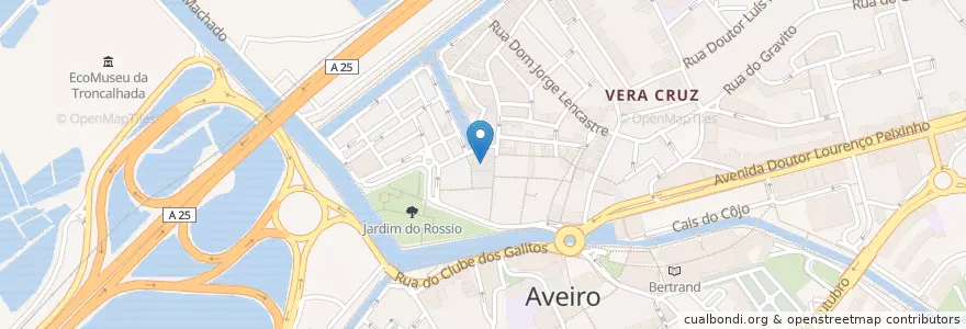 Mapa de ubicacion de Restaurante Mercado do Peixe en ポルトガル, Aveiro, Centro, Baixo Vouga, Aveiro, Glória E Vera Cruz.