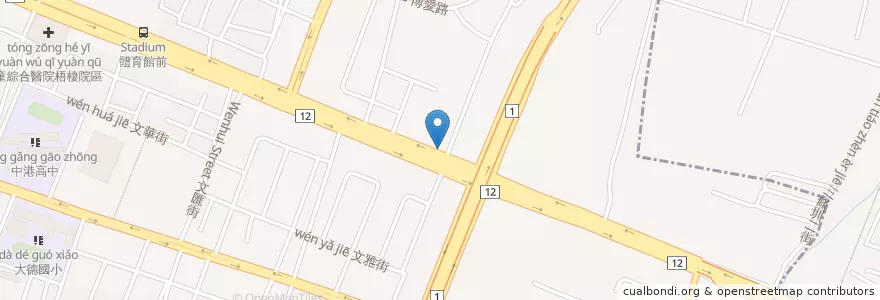 Mapa de ubicacion de 正老林羊肉爐 en 臺灣, 臺中市, 梧棲區.