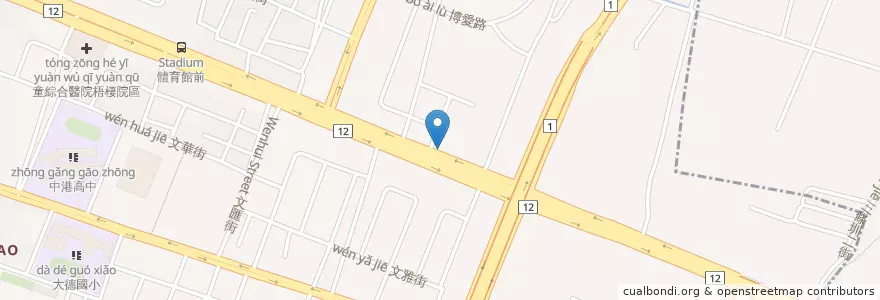 Mapa de ubicacion de 亞拉汽車美容手工洗車中心 en Tayvan, Taichung, 梧棲區.