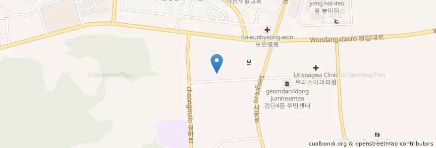 Mapa de ubicacion de 검단탑병원 en 大韓民国, 仁川広域市, 西区.