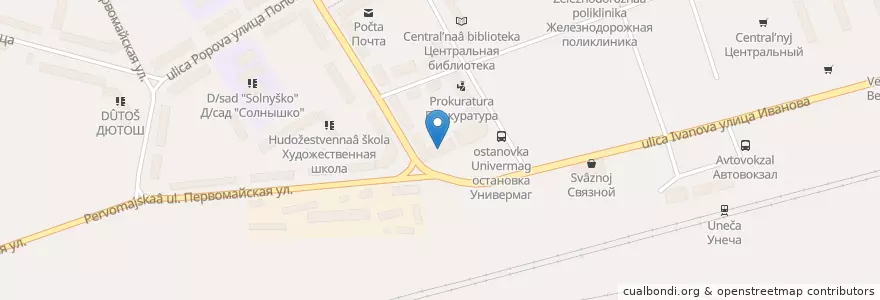 Mapa de ubicacion de НьюДент en Russland, Föderationskreis Zentralrussland, Oblast Brjansk, Унечский Район, Унечское Городское Поселение.