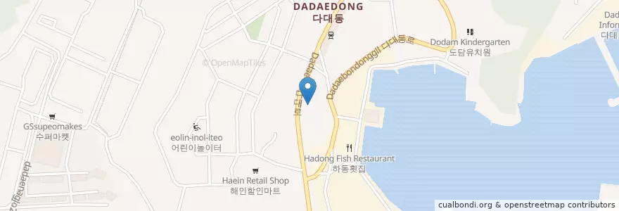 Mapa de ubicacion de 원병원 en 大韓民国, 釜山, 沙下区, 多大洞.