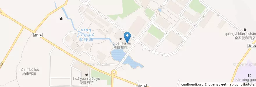 Mapa de ubicacion de 中正大學 en 타이완, 타이완성, 자이 현, 민슝 향.