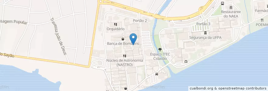 Mapa de ubicacion de Biblioteca do Instituto de Ciências Exatas (ICEN) en Brezilya, Kuzey Bölgesi, Pará, Região Geográfica Intermediária De Belém, Microrregião De Belém, Belém.