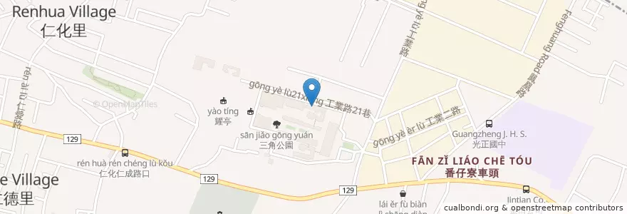 Mapa de ubicacion de 資訊網路技術系 en Taïwan, Taichung, 大里區.