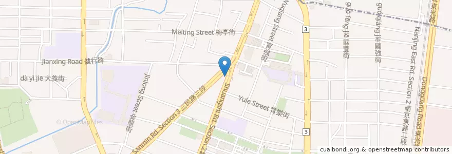 Mapa de ubicacion de 港町十三番地 en 臺灣, 臺中市, 北區.