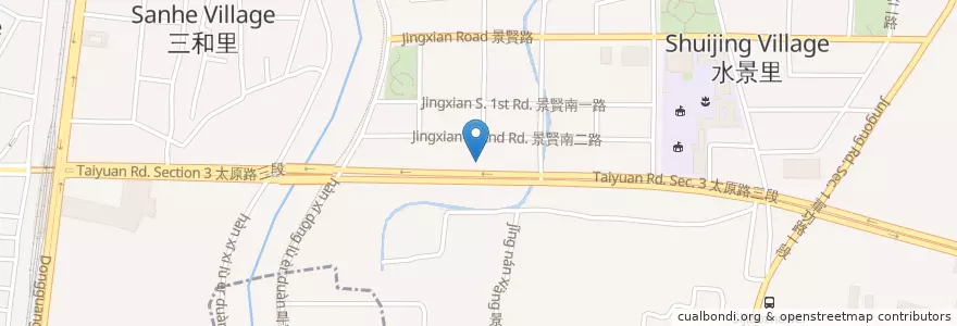 Mapa de ubicacion de 港町十三番地 en تايوان, تاي شانغ, 北屯區.