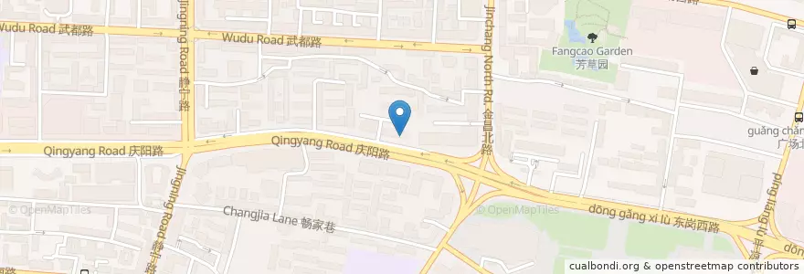 Mapa de ubicacion de 中国工商银行 en 中国, 甘肃省, 兰州市, 城关区, 广武门街道.