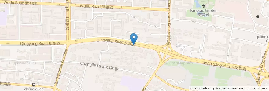 Mapa de ubicacion de 招商银行 en 中国, 甘肃省, 兰州市 (Lanzhou), 城关区, 广武门街道.