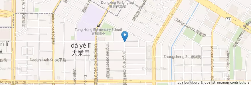 Mapa de ubicacion de 阿根早餐 en Taiwan, Taichung, 西區.