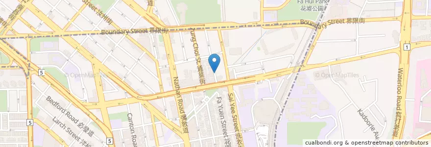 Mapa de ubicacion de 七喜小廚 en 中国, 广东省, 香港 Hong Kong, 九龍 Kowloon, 新界 New Territories, 油尖旺區 Yau Tsim Mong District.