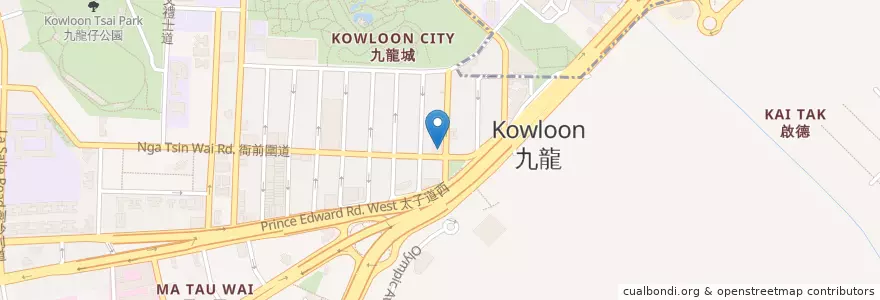 Mapa de ubicacion de 黃真真泰國菜館 en 中国, 広東省, 香港, 九龍, 新界, 九龍城區 Kowloon City District.
