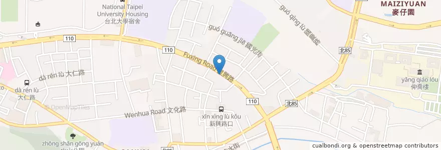 Mapa de ubicacion de 達美樂披薩 en تایوان, 新北市, 三峽區.