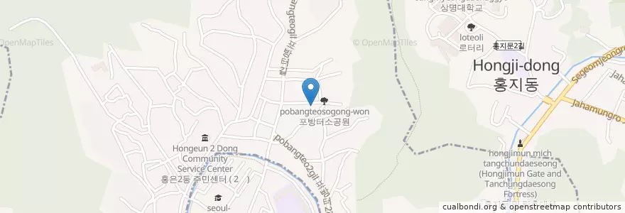 Mapa de ubicacion de 삼덕교회 en Республика Корея, Сеул, 서대문구, 홍은동, 홍은1동.