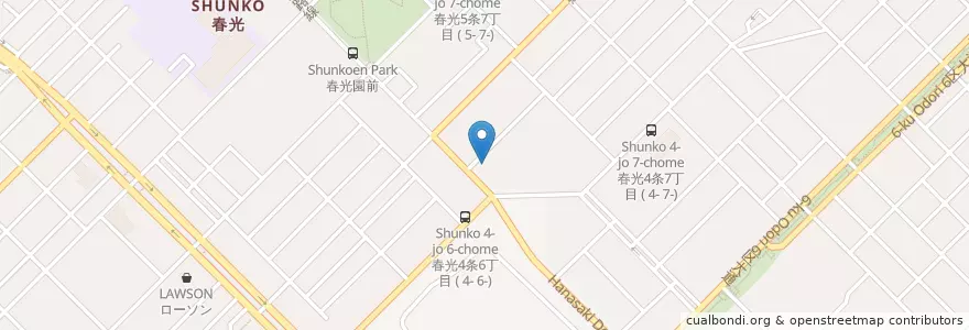Mapa de ubicacion de 旭川信用金庫 (Asahikawa Shinkin Bank) en Japan, Präfektur Hokkaido, 上川総合振興局, 旭川市.