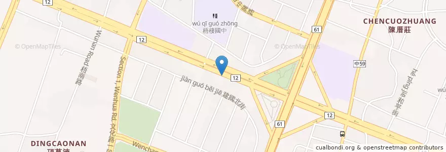 Mapa de ubicacion de 王維堅牙醫診所 en Taiwan, Taichung, Wuqi District.